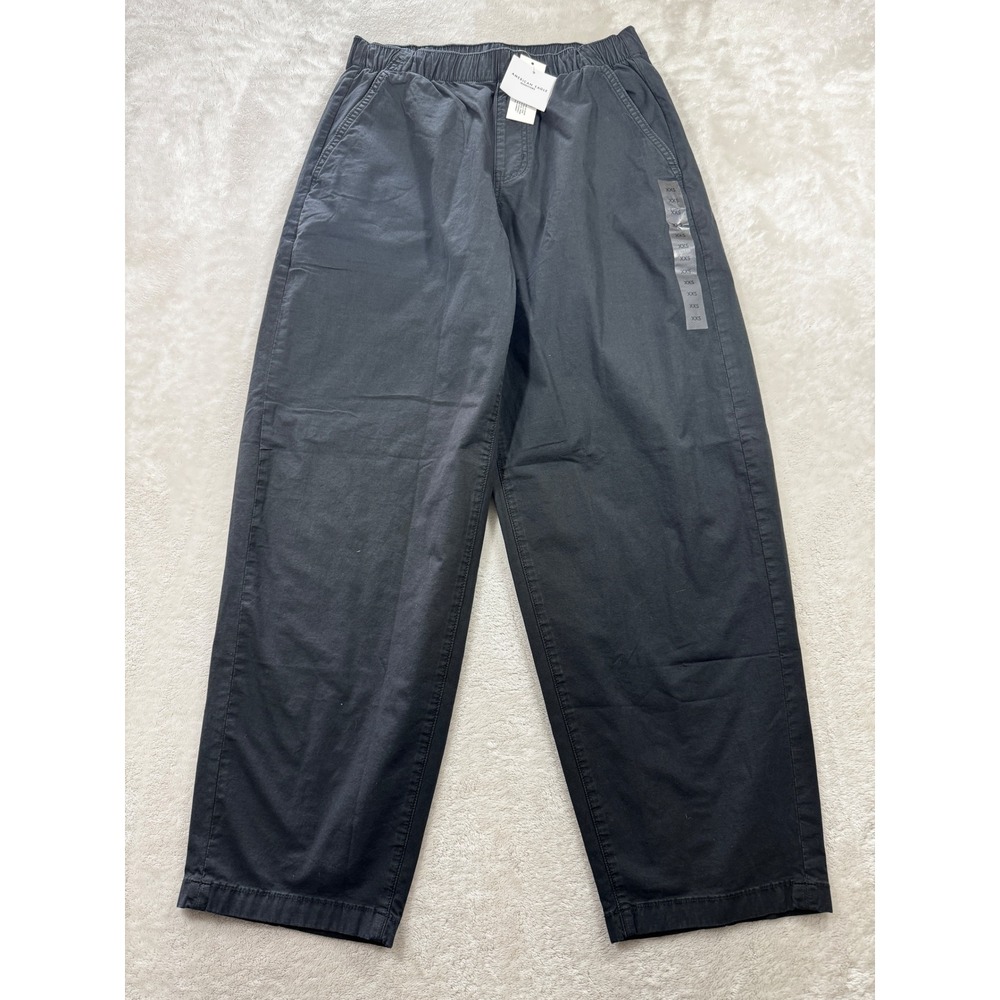American Eagle Womens Low Rise Pull On Barrel Black Pants XXS Meas: 26x28